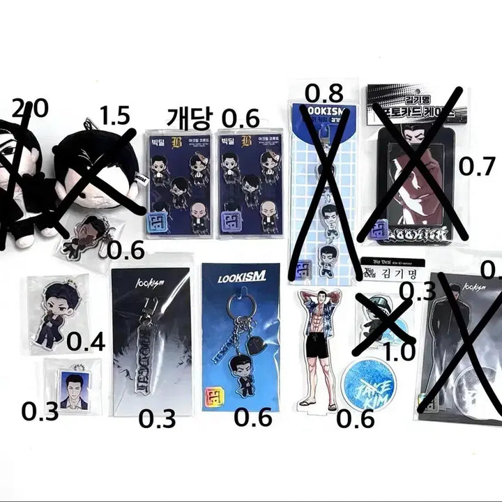 [BUNJANG] Lookism Kim Gi-myeong Acrylic Keyring, Corotto, Photocard Case, Name Tag / 외모지상주의 외지주 김기명 아크릴 키링 코롯토 비공식 명찰