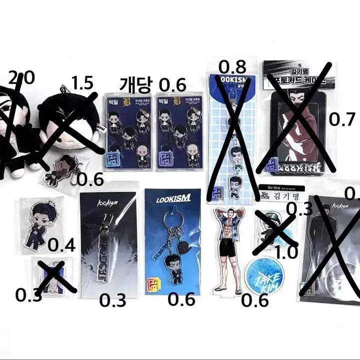 [BUNJANG] Lookism Kim Gi-myeong Acrylic Keyring, Corotto, Photocard Case, Name Tag / 외모지상주의 외지주 김기명 아크릴 키링 코롯토 비공식 명찰