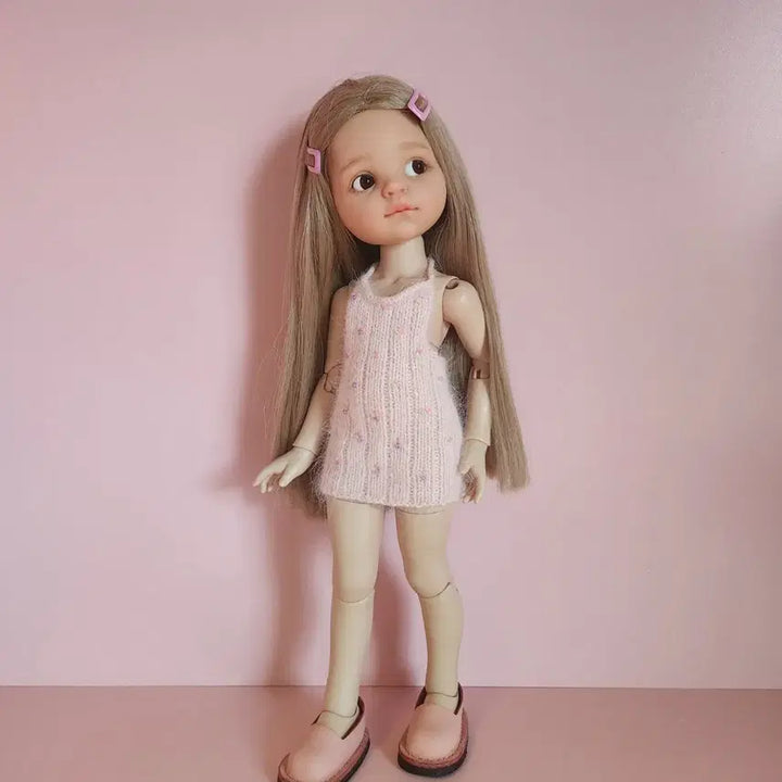 [BUNJANG] Paola Reina Knitted Dress with Floral Embroidery / 파올라레이나 옷