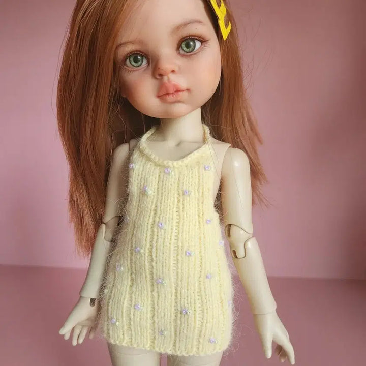 [BUNJANG] Paola Reina Yellow Knit Dress / 파올라레이나옷