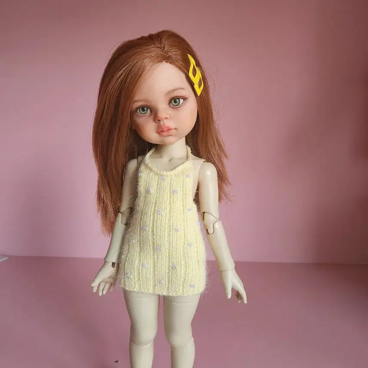 [BUNJANG] Paola Reina Yellow Knit Dress / 파올라레이나옷