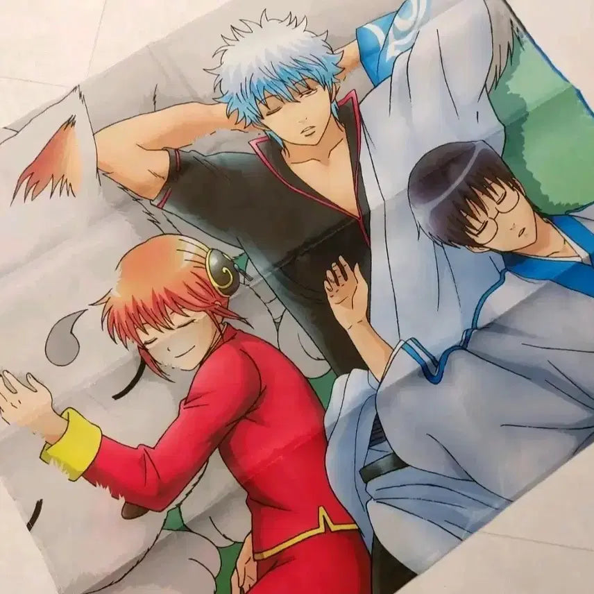 [BUNJANG] Gintama Yorozuya Gin Tama Kagura Shinpachi Large Tapestry / 은혼 해결사 긴토키 카구라 신파치 낮잠 멀티 빅크로스 천 태피스트리