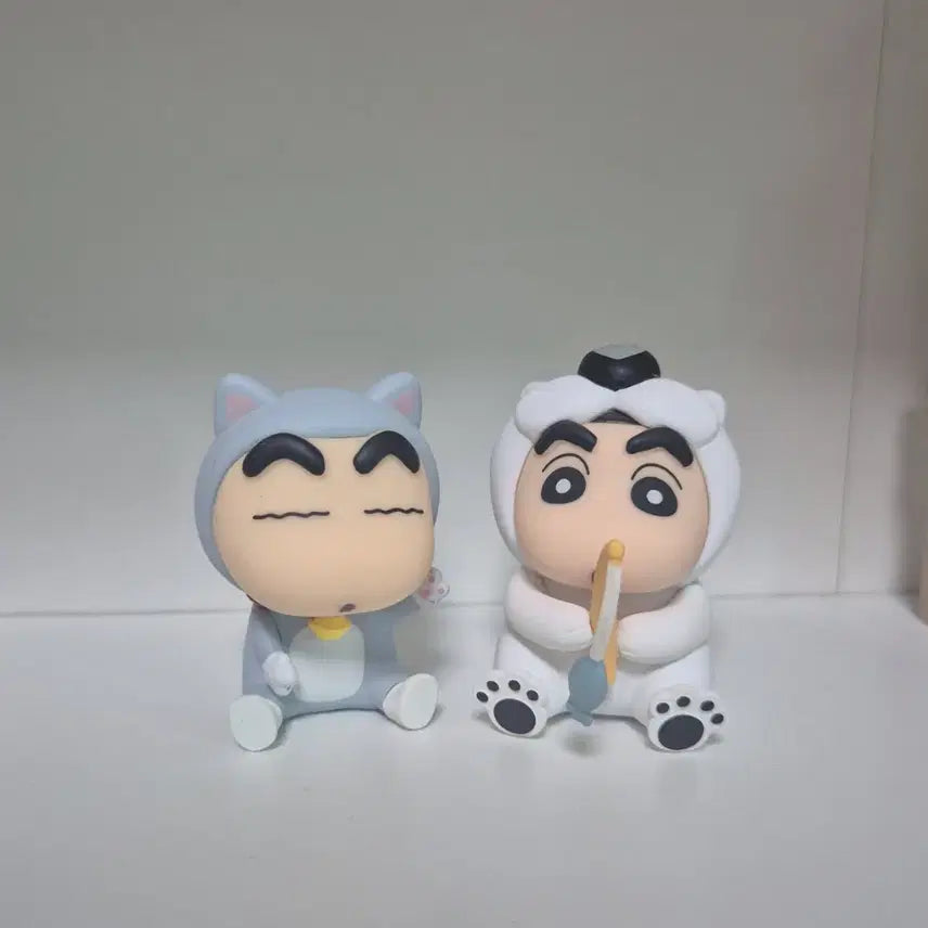 [BUNJANG] Crayon Shin-chan White Bear Cat Gacha Mini Figure Bundle Set / 일괄) 짱구 백곰 고양이 가챠 미니 피규어
