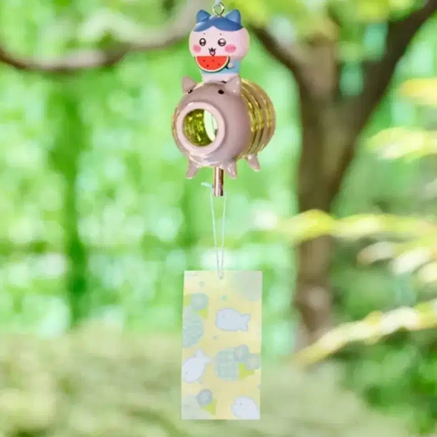 [BUNJANG] Cheekawa Summer Kuji Hachiware Fururing Ceramic Wind Chime / (당일발송) 먼작귀 치이카와 여름쿠지 - 하치와레 후루링 도자기 풍경