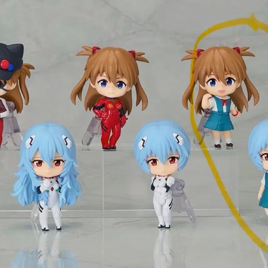 [BUNJANG] Evangelion Nendoroid Asuka &amp; Rei School Uniform Bundle / 에반게리온 넨도로이드 서프라이즈 아스카,레이 교복 일괄