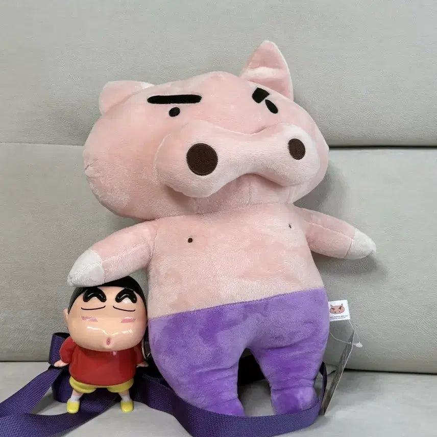 [BUNJANG] Crayon Shin-chan Great Demon Bakubaku Plush Backpack / 짱구는못말려 부리부리대마왕 인형 백팩