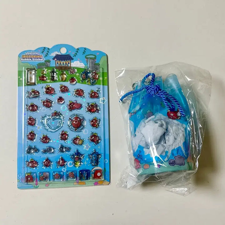 [BUNJANG] Pokemon Murungdowon Pop-up Transparent Ita Bag Pouch + Magikarp Bubble Sticker / 포켓몬 무릉도원 팝업 투명 이타백 파우치+버블스티커