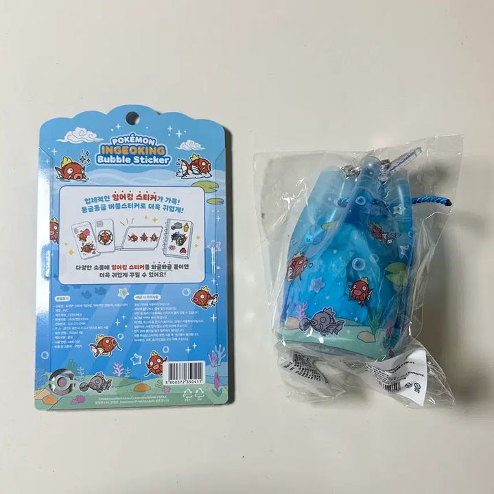 [BUNJANG] Pokemon Murungdowon Pop-up Transparent Ita Bag Pouch + Magikarp Bubble Sticker / 포켓몬 무릉도원 팝업 투명 이타백 파우치+버블스티커