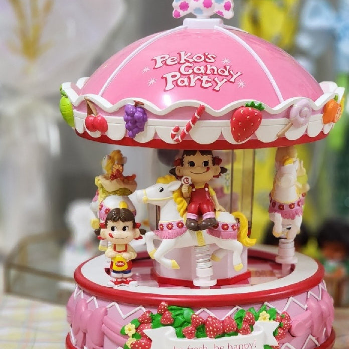 [BUNJANG] Fujiya Peko-chan Carousel Music Box Candy Box / [작동영상][초 레어템] 후지야 페코짱 회전목마 오르골 Peko Candy Party 캔디 박스 페코 멜로디 오르골 레어템