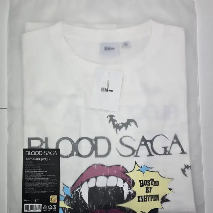 [BUNJANG] ENHYPEN Blood Saga Short-Sleeve T-Shirt White L / 원가양도) 엔하이픈 화이트L 블러드 사가 반팔 티셔츠