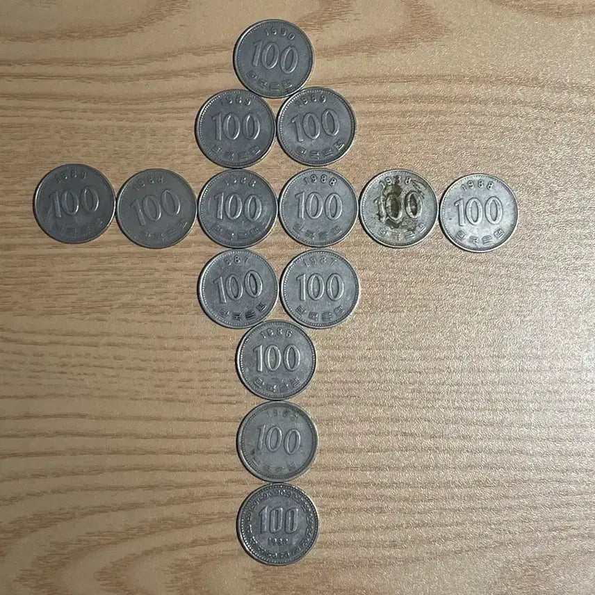 [BUNJANG] 1980s-1990s Korean 100 Won Coin Bundle (15 pcs) / 1980년-1990년 발행된 100원 동전