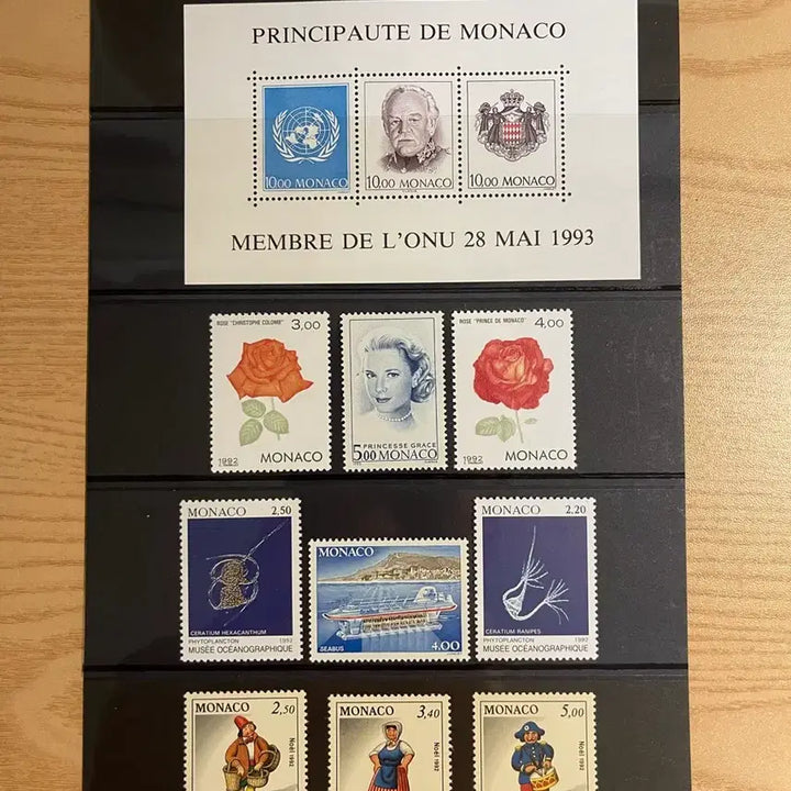 [BUNJANG] Monaco Stamp Set (1993 UN Accession Anniversary) / 모나코 우표 세트 (1993년 UN 가입 기념)