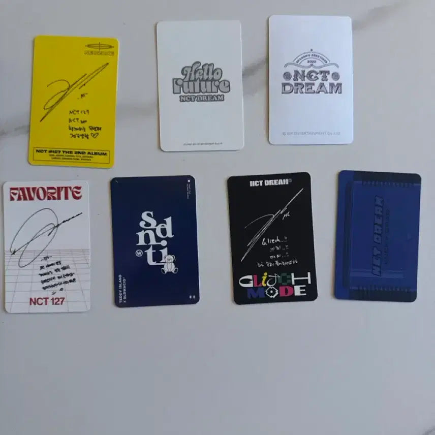 [BUNJANG] NCT Haechan &amp; Jungwoo 7 Types Bundle Set Photocard / NCT 포토카드 7종 일괄 해찬 정우