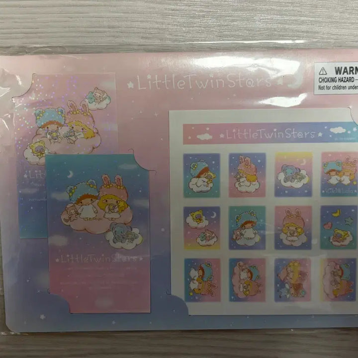[BUNJANG] Sanrio Little Twin Stars Kiki Lala Fuwa Fuwa Fancy Sticker Set / 산리오 리틀트윈스타 키키라라 스티커 세트 후와후와팬시