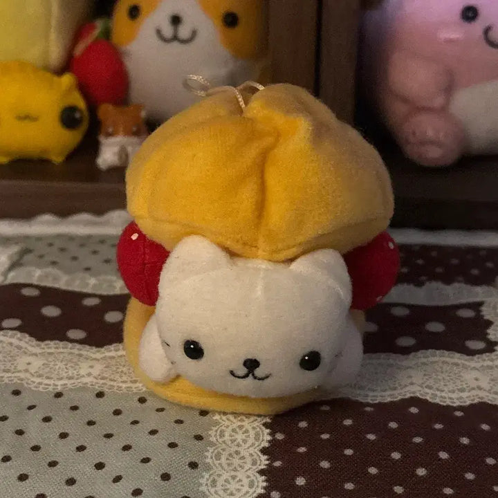 [BUNJANG] Sanrio Purin Cat Mini Plush Doll / 고전 산엑스 냥냥냥코 슈크림 인형