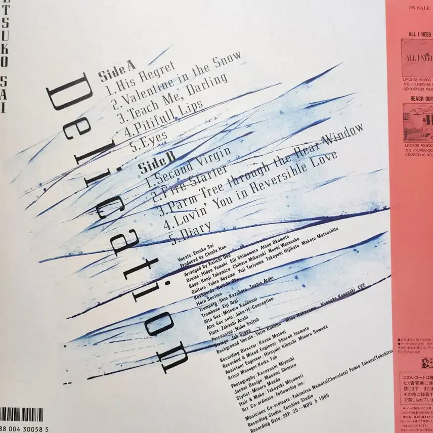 [BUNJANG] Etsuko Sai Delication LP Vinyl / 시티팝 사이 에츠코 Etsuko Sai Delication LP