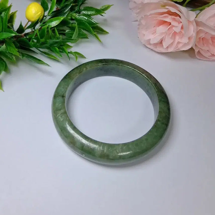 [BUNJANG] Natural Jade Bangle Bracelet / 천연 비취옥 비취 옥팔찌 비취팔찌 선물