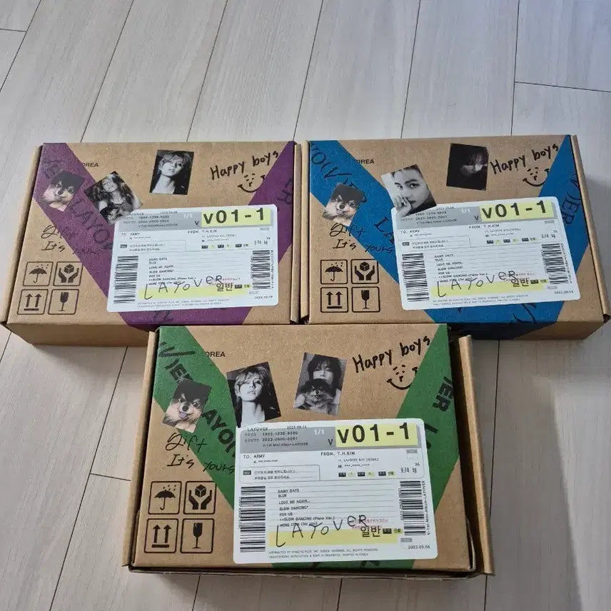 [BUNJANG] BTS V Album LAYOVER V01-1 3 Album Set / 뷔 앨범 LAYOVER V01-1 3개 세트