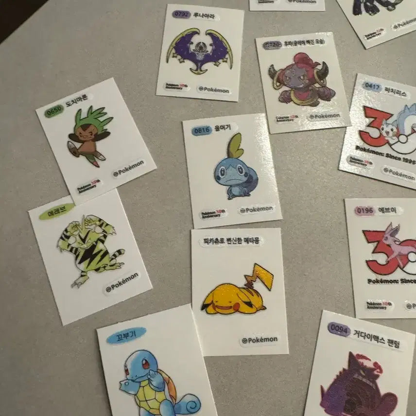 [BUNJANG] Pokemon TCG Stickers Bundle / 포켓몬 카드, 띠부씰 판매
