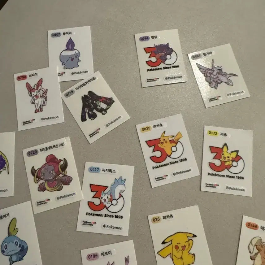 [BUNJANG] Pokemon TCG Stickers Bundle / 포켓몬 카드, 띠부씰 판매