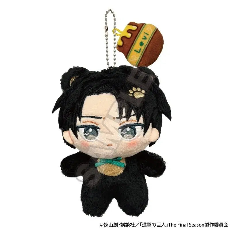 [BUNJANG] Attack on Titan Levi Harapekko Kuma Plush / [미개봉] 진격의거인 진격거 리바이 하라페코쿠마 누이 배고픈곰 리바이 인형