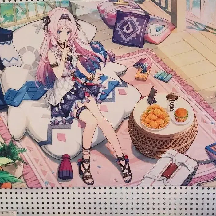 [BUNJANG] Genshin Impact PC Lounge Shitarri Desk Mat (Sealed) / 원신 pc라운지 시틀라리 장패드 미개봉