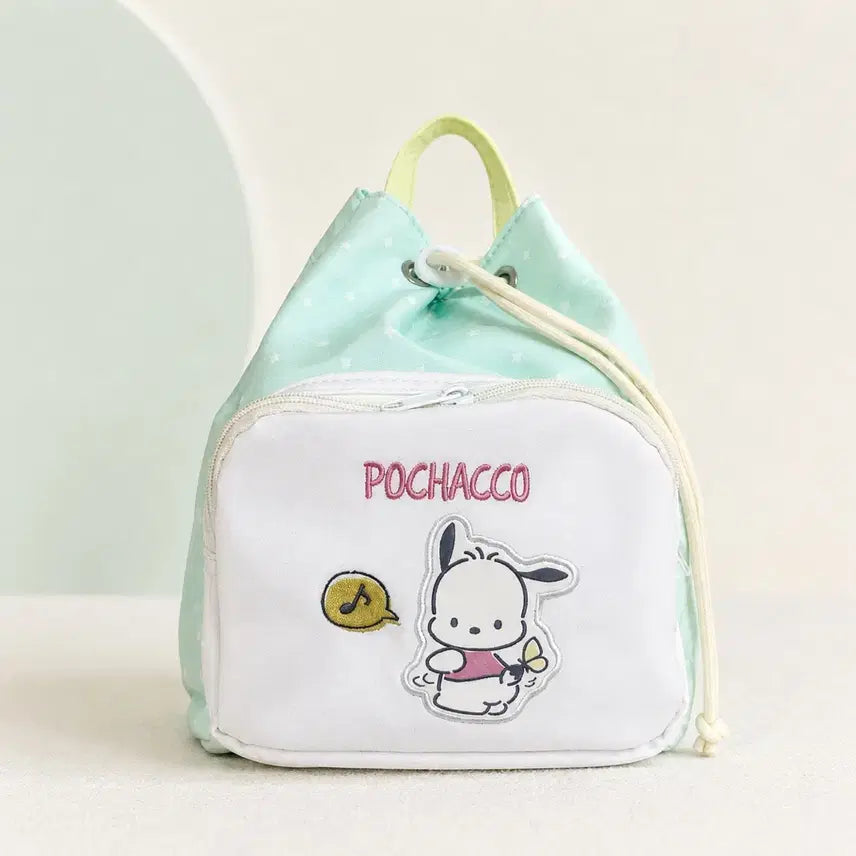 [BUNJANG] Pochacco Drawstring Bag Backpack Tote / 포차코 복조리백 백팩 포차코 가방