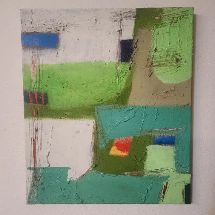 [BUNJANG] Kim Chae-Ha Untitled (10F) Acrylic &amp; Mixed Media on Canvas Painting / [뉴욕 첼시 K&amp;P 갤러리/KOREA ART SHOW 화가] 김채하 작가 원화 무제 (10호F, 2020)
