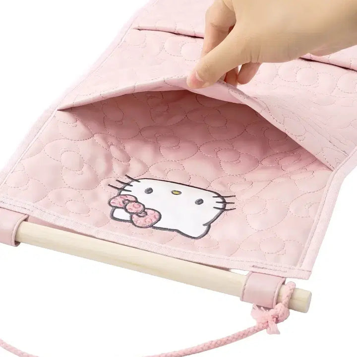 [BUNJANG] Hello Kitty 3COINS Quilted Wall Pocket Pink Sealed / 헬로키티 3COINS 퀼팅 월포켓 핑크 미개봉 새상품