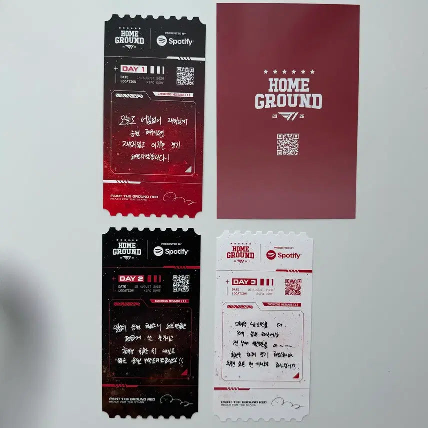 [BUNJANG] T1 Faker Home Ground Ticket Postcard ONER / T1 티원 홈그라운드 티켓 엽서 오너 ONER