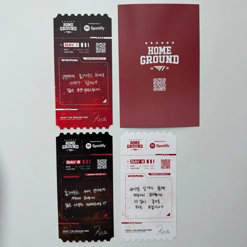 [BUNJANG] T1 Faker Keria T1 Home Ground Postcard Ticket / T1 티원 홈그라운드 엽서 티켓 케리아 KERIA