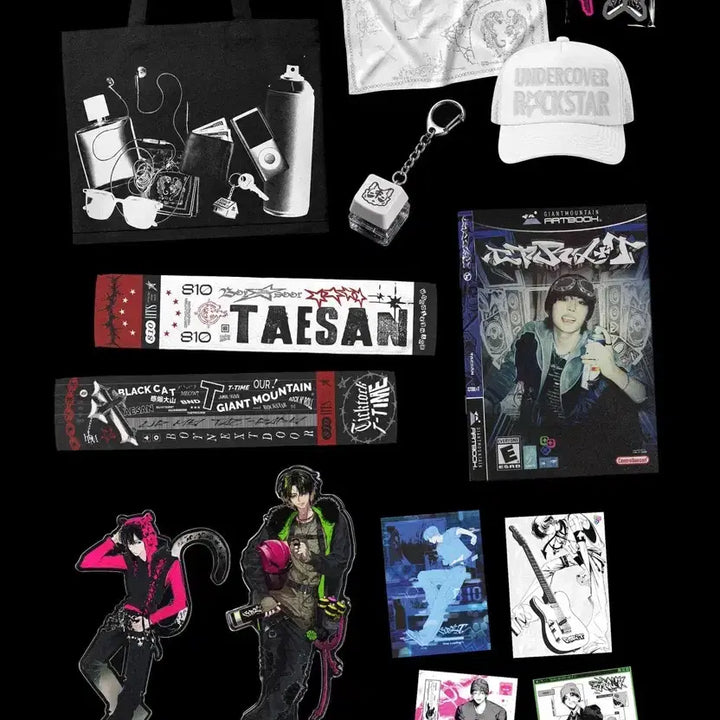 [BUNJANG] Taesan Lucky Draw Postcard Sticker Towel Slogan Bundle Set / 태산 생카 컨트롤 티 럭드 엽서 스티커 타올 슬로건 일괄 양도합