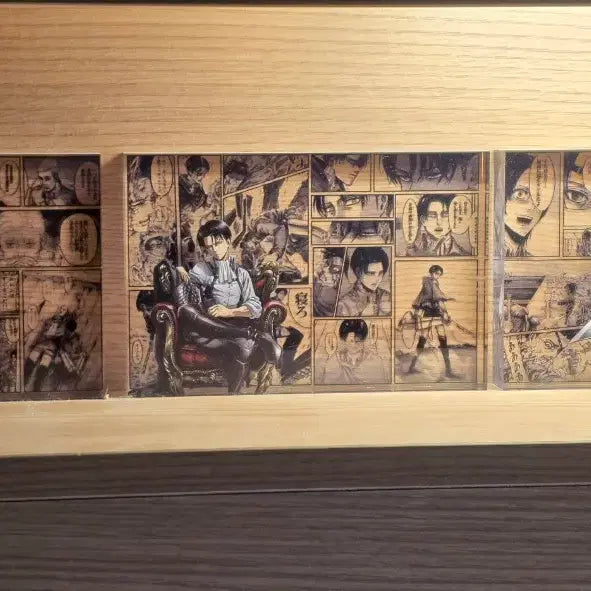 [BUNJANG] Attack on Titan Erwin, Levi, Hange Executive Trio Acrylic Block (Brick) Bundle Set (Unofficial) / 진격의 거인 엘빈 리바이 한지 간부조 아크릴 블록 (벽돌) 일괄 (비공굿)