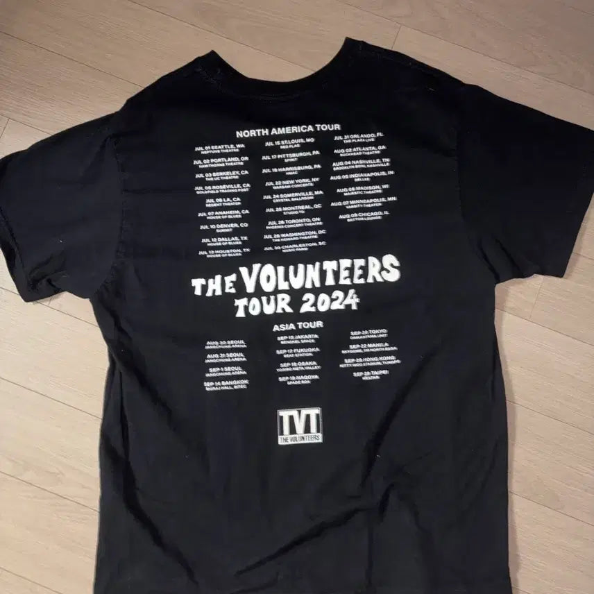 [BUNJANG] The Volunteers 2024 Tour T-Shirt / 더발룬티어스 2024 투어 티셔츠