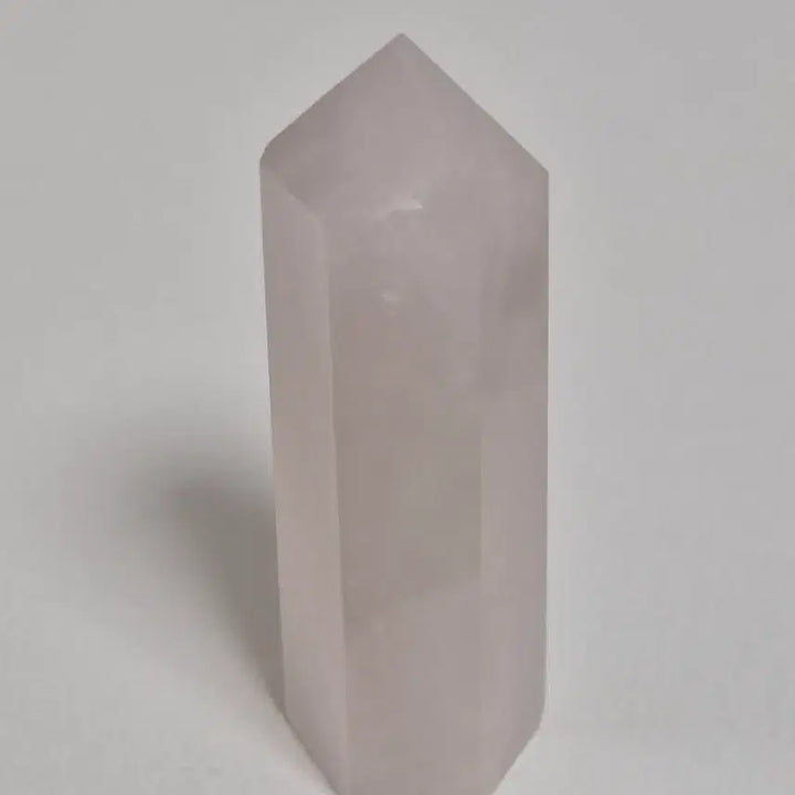 [BUNJANG] Rose Quartz Natural Crystal Point Tower Obelisk Interior Desk Decor / 로즈쿼츠 장미수정 천연 원석 포인트 타워 육각주 인테리어 데스크테리어 소품