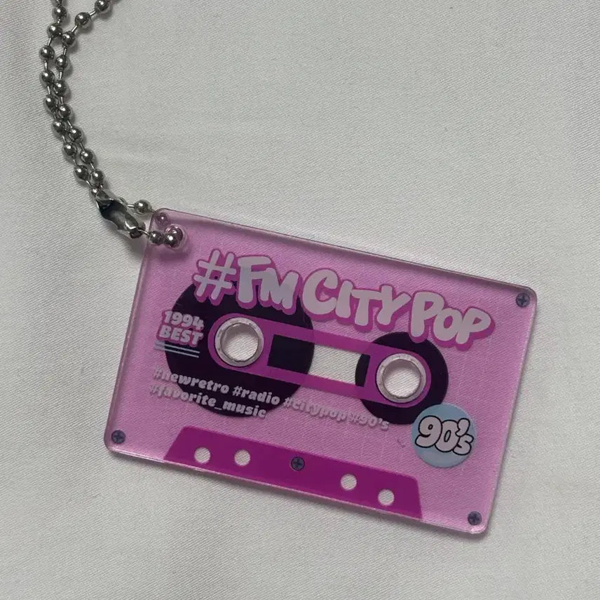 [BUNJANG] 90s City Pop Cassette Tape Gacha - Pink / 90s 시티팝 테이프 가챠