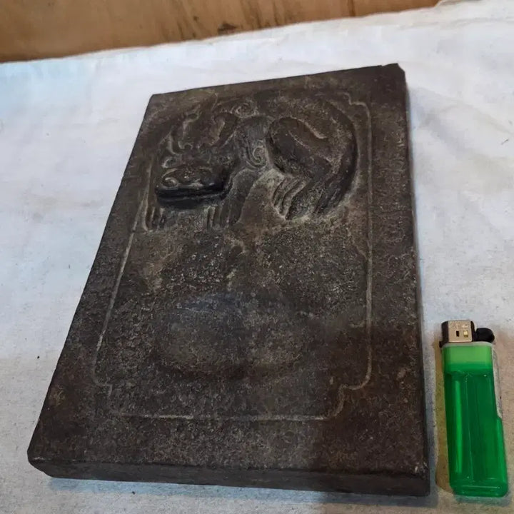 [BUNJANG] Fine Quality Gneiss Stone Haetae Inkstone / 연대좋은 곱돌 해태 벼루