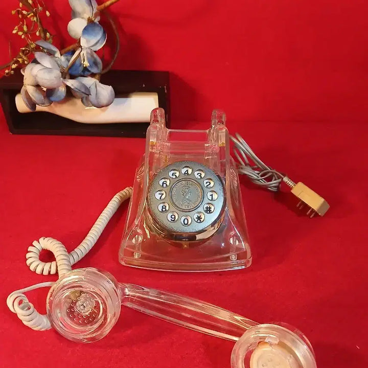 [BUNJANG] Dongnam Electronics Transparent Rotary Dial Telephone / 국산 동남전자 누두전화기