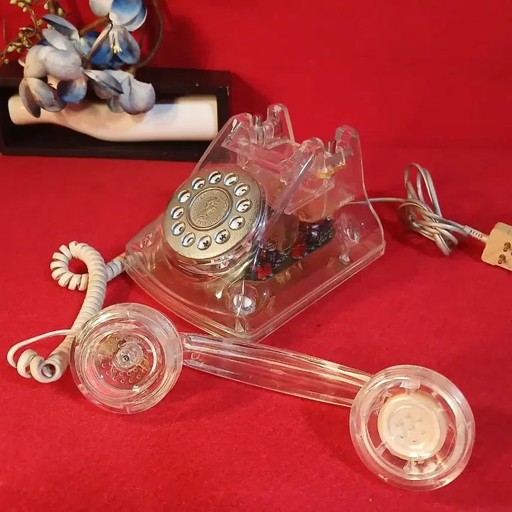 [BUNJANG] Dongnam Electronics Transparent Rotary Dial Telephone / 국산 동남전자 누두전화기
