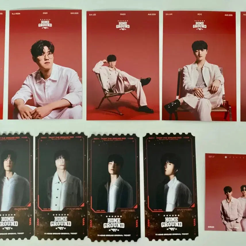 [BUNJANG] T1 Homeground Original Ticket Set Player Autographed Letter 6 Photo Postcard Set / T1 홈그라운드 2일차 특전 오리지널 티켓 세트 선수 자필 편지 T1 homeground 티원 홈그 특전 스페셜 관객 특전 티켓 포토 엽서 6종 세트