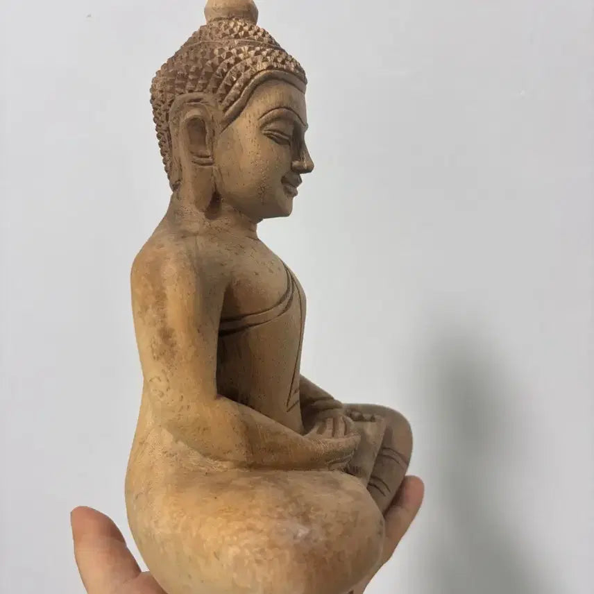 [BUNJANG] Zen Style Wooden Carved Buddha Figurine Interior Ornament / 해외구매 Zen 스타일 원목 조각 불상 인테리어 장식품