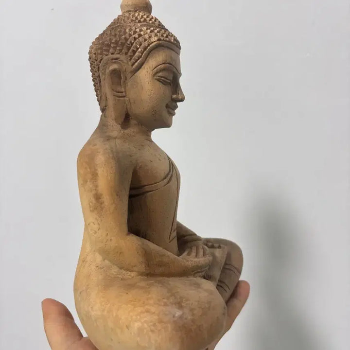 [BUNJANG] Zen Style Wooden Carved Buddha Figurine Interior Ornament / 해외구매 Zen 스타일 원목 조각 불상 인테리어 장식품