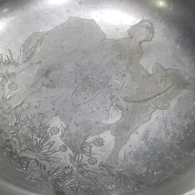 [BUNJANG] 1800s Wilcox Silver-Plated Pewter Plate / 1800 미국 윌콕스 은도금 플레이트