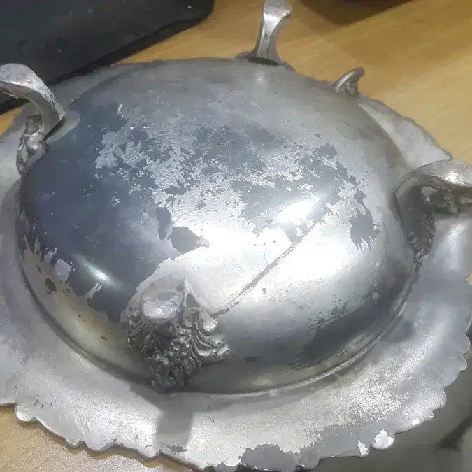 [BUNJANG] 1800s Wilcox Silver-Plated Pewter Plate / 1800 미국 윌콕스 은도금 플레이트