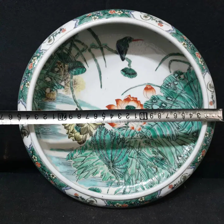 [BUNJANG] Chinese Qing Dynasty Kangxi Period Celadon Porcelain Brush Washer with Lotus Decoration / (수원만물)청대 강희년제 연화문 대 필새
