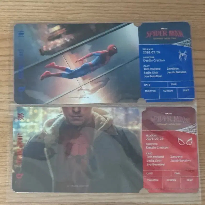 [BUNJANG] Spider-Man Brand New Day Special Ticket Set (2 types) &amp; Pin Badge / 스파이더맨 브랜뉴 데이 스페셜티켓 2종 1세트 / 핀뱃지