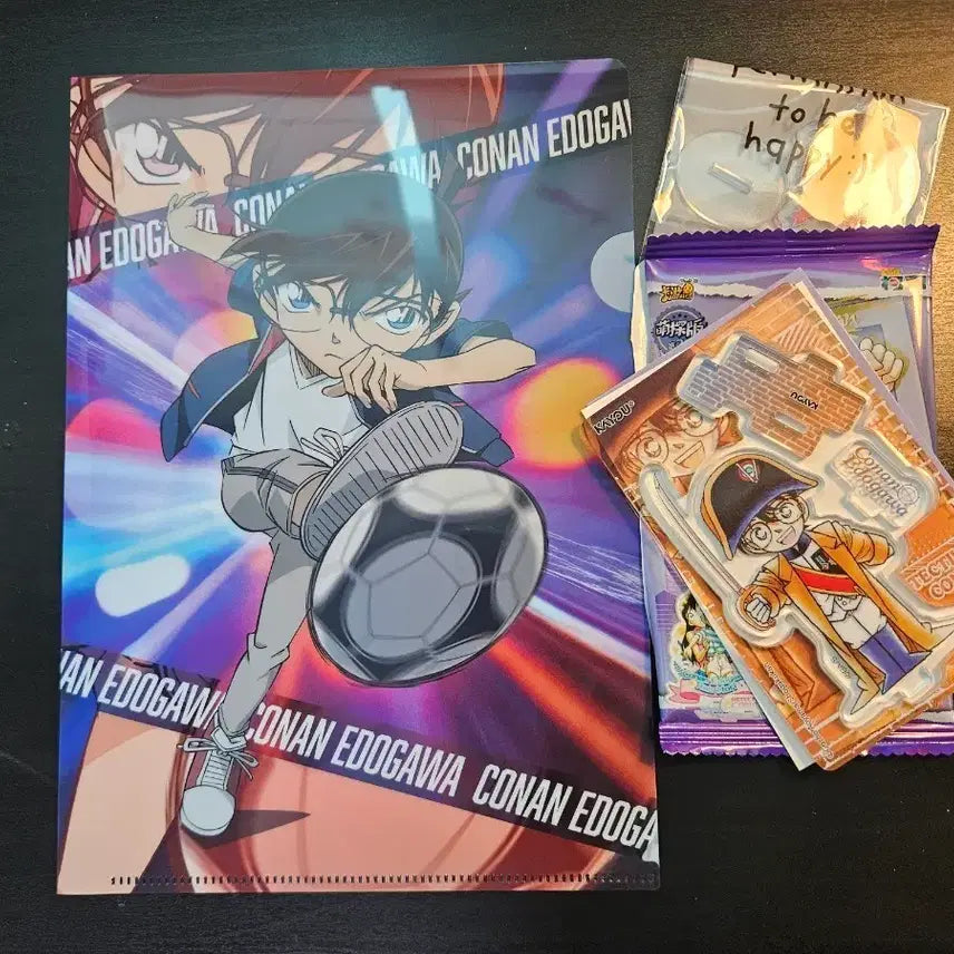 [BUNJANG] Detective Conan Conan Goods File and Acrylic Stand Set / 명탐정 코난 코난 굿즈