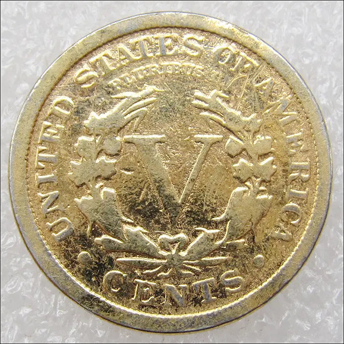[BUNJANG] 1910 USA 5 Cent Coin (Gilt) [Foreign Coin] / 미국 1910년 5센트 (도금) (2639) [동전, 외국주화]
