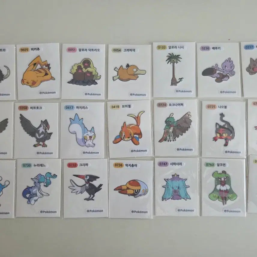 [BUNJANG] Pokemon Stickers Season 4 21 Types / 포켓몬 띠부씰 시즌4 21종