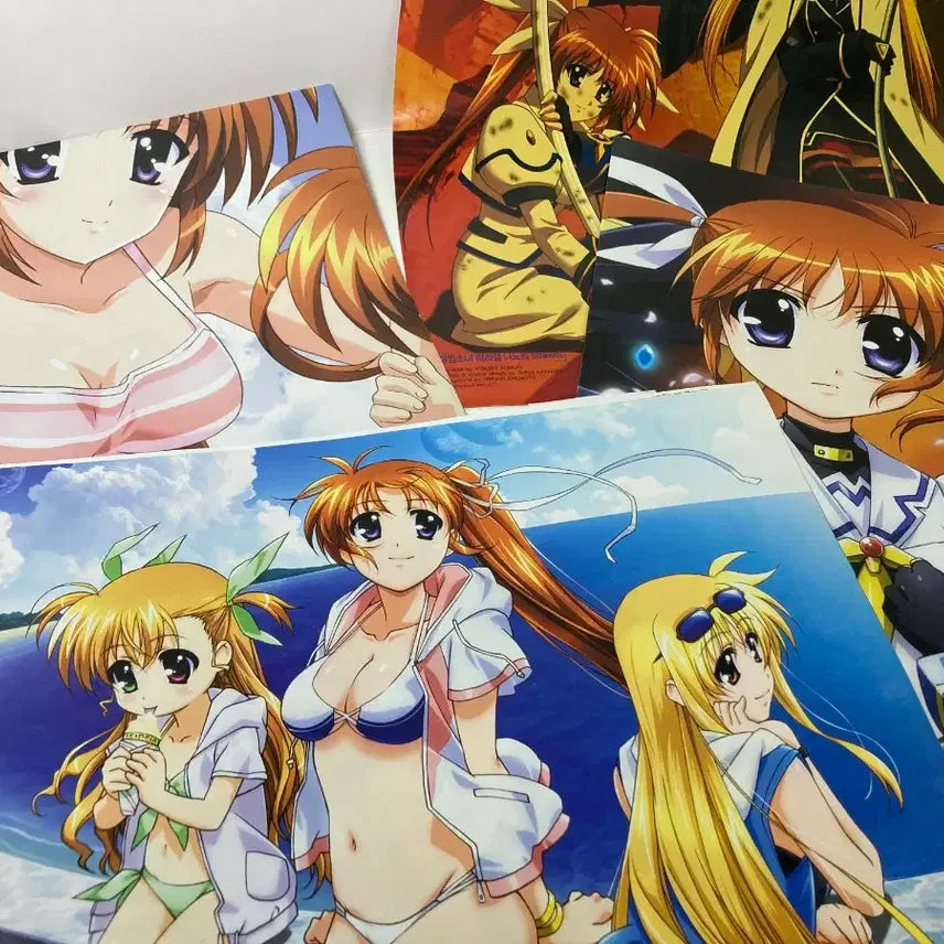 [BUNJANG] Magical Girl Lyrical Nanoha Poster Set (4 Types) / 급처 가격인하 마법소녀 리리컬 나노하 포스터 4종 일괄